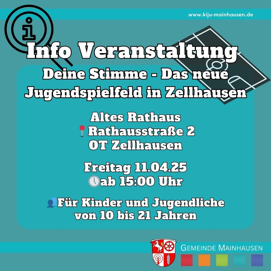 Plakat Info Jugendspielfeld